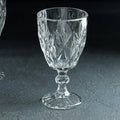 Conjunto de 6 Copos de vidro Diamond Bico de Jaca - Transparente
