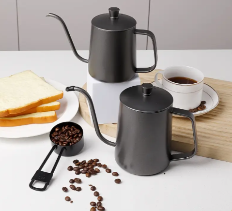 Cafeteira e Chaleira Pescoço de Ganso Preta Aço Inoxidável - 250ml e 350ml