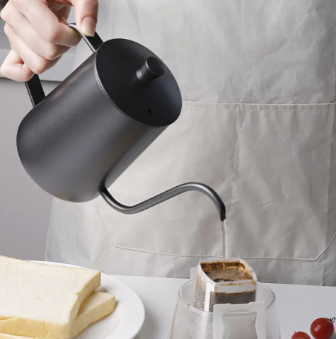 Cafeteira e Chaleira Pescoço de Ganso Preta Aço Inoxidável - 250ml e 350ml