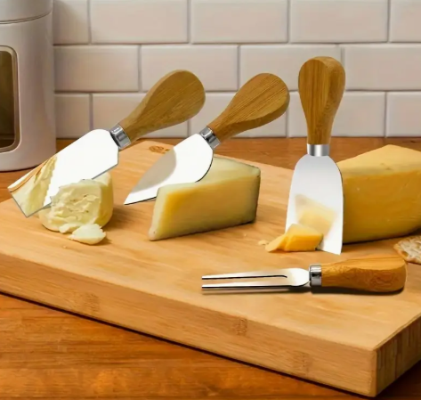 Conjunto de Faca para Cortar Queijo - Kit 4 Peças