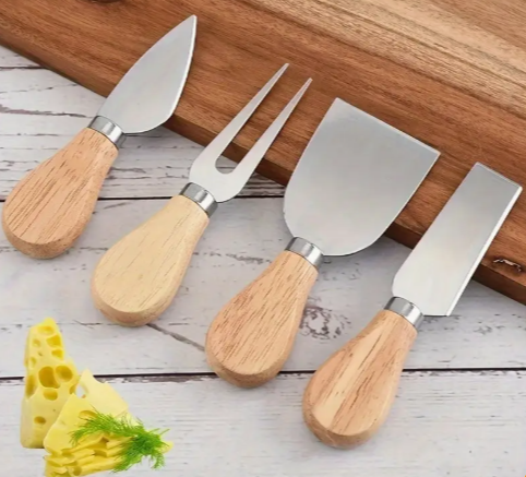 Conjunto de Faca para Cortar Queijo - Kit 4 Peças